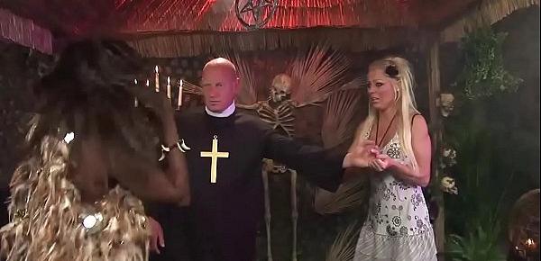  Cindy Behr And Her Priest Have A Crazy Satanic Orgy In The Jungle